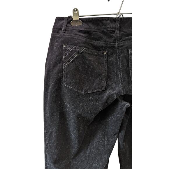 White House Black Market 6 R Black Velvet bootleg pants - Picture 4 of 12